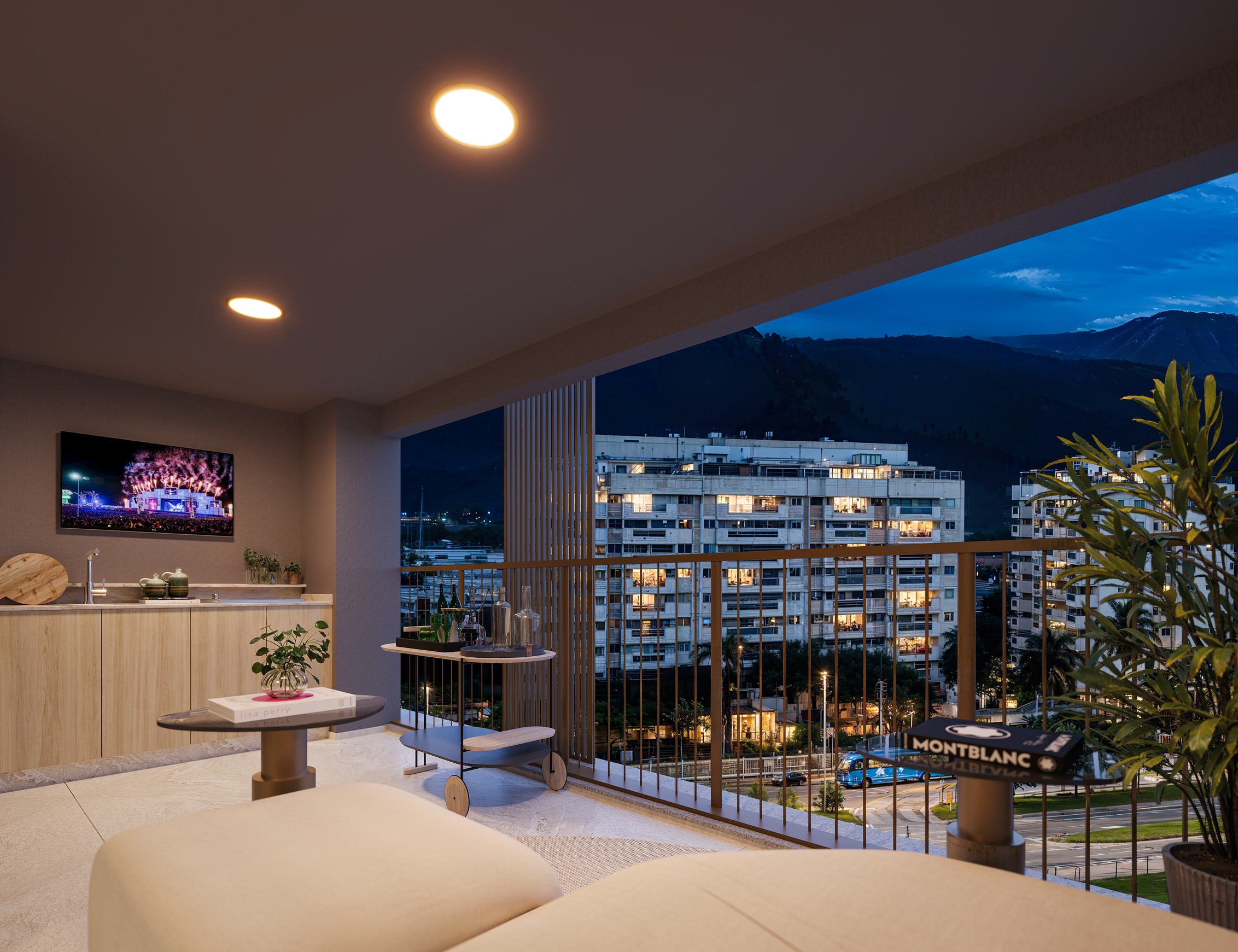 Varanda gourmet de apartamento no WE Barra by Living